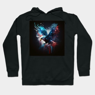 American Eagle and Flag Abstract Art Hoodie